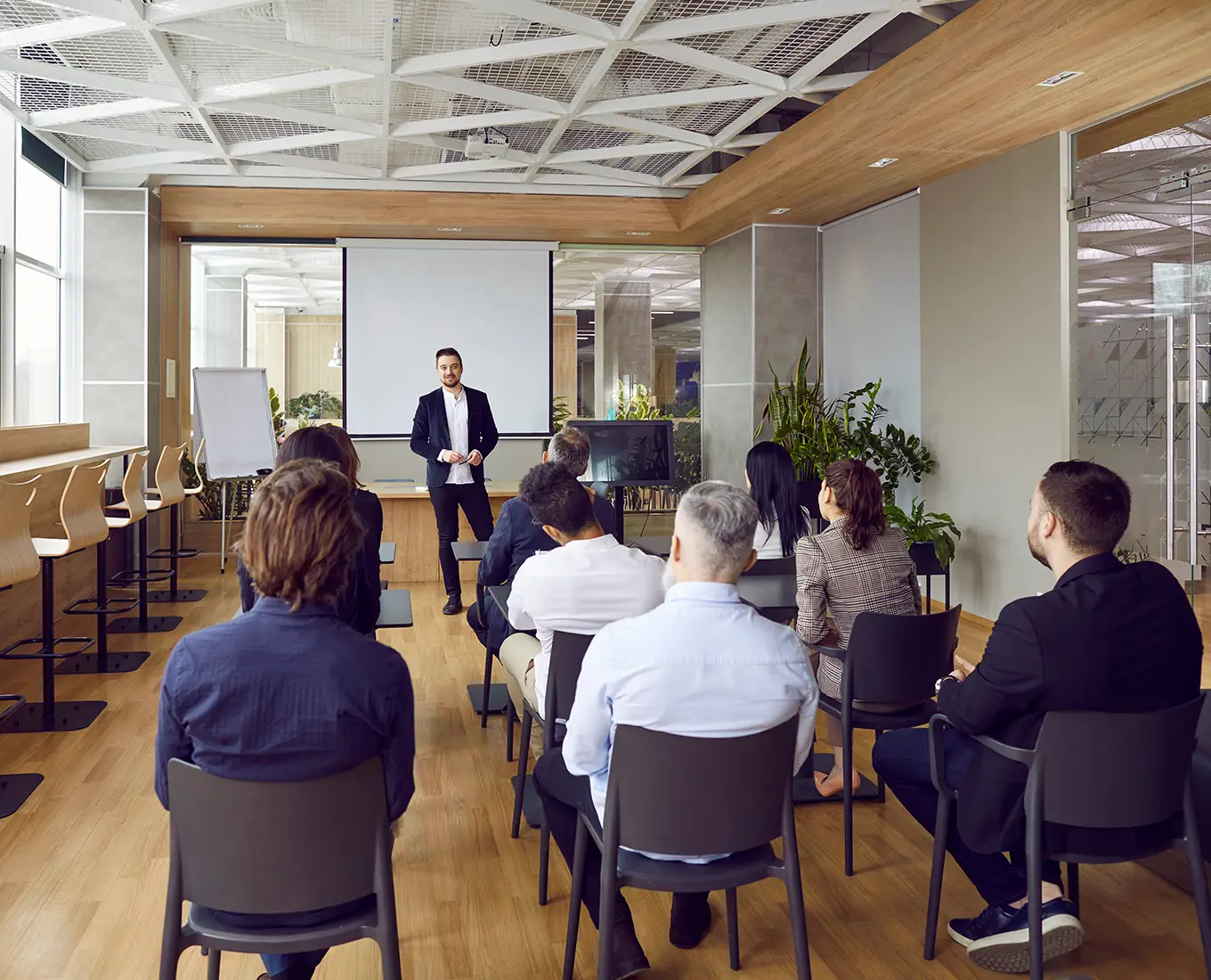 adults in a classroom setting