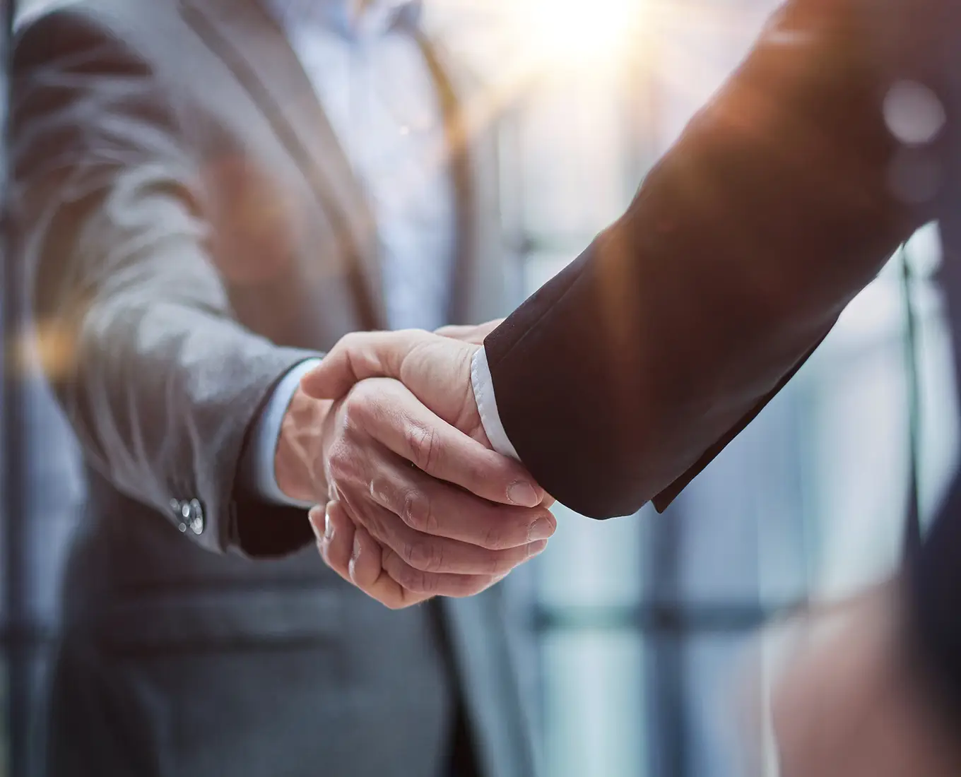 business professionals shaking hands